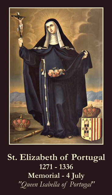 St. Elizabeth of Portugal Prayer Card